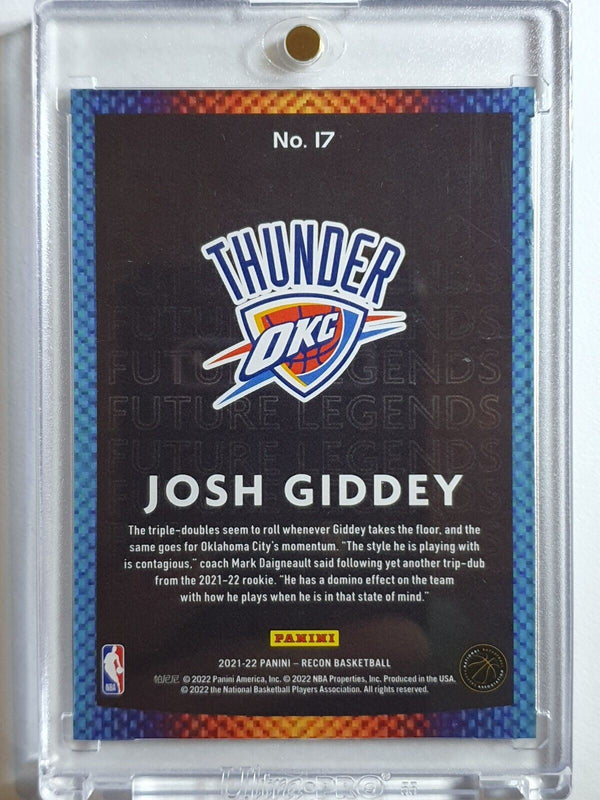 2021 Recon Josh Giddey Rookie #17 Future Legends Holo RC - Ready to Grade