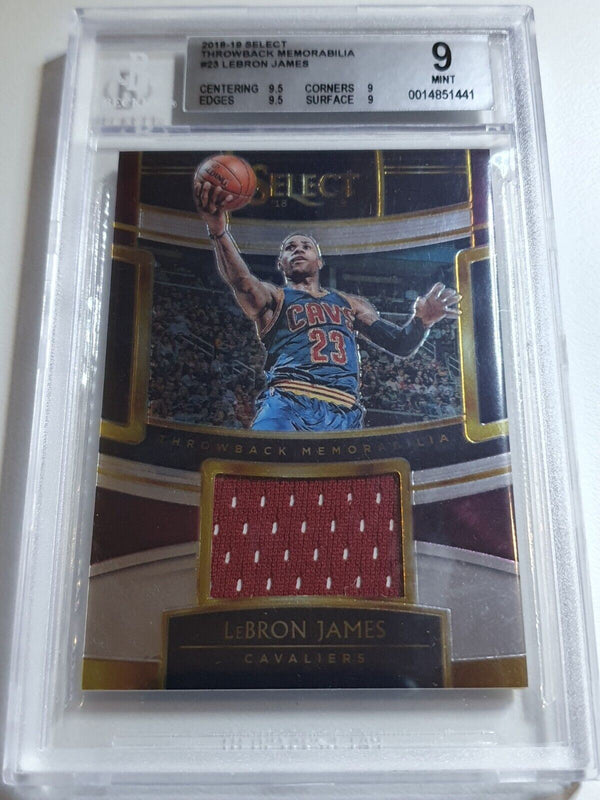 2018 Panini Select Lebron James #PATCH Game Worn Jersey - BGS 9 (POP 2)