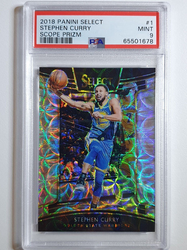 2018 Panini Select Stephen Curry #1 SCOPE Prizm - PSA 9 (POP 6)