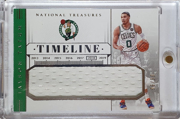 2018 National Treasures Jayson Tatum #PATCH /99 Game Worn Jersey - Rare