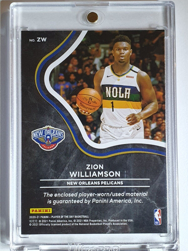 2020 Panini Zion Williamson #PATCH EXPLOSION /99 Game Worn Jersey - Rare