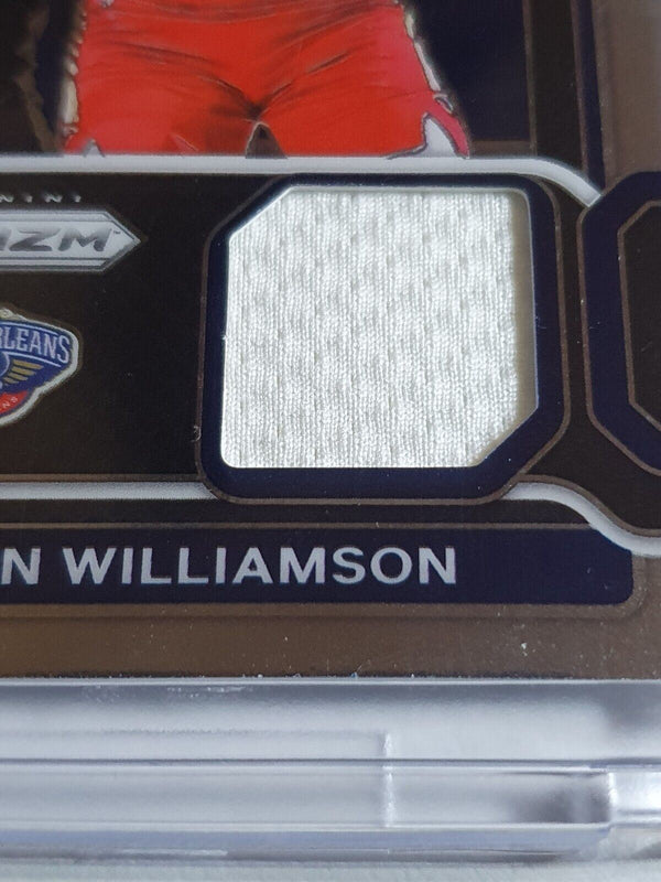 2021 Panini Prizm Zion Williamson #PATCH Game Worn White Jersey - Ready to Grade