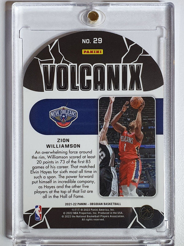 2021 Obsidian Zion Williamson #29 VOLCANIX CASE HIT Die Cut - Ready to Grade