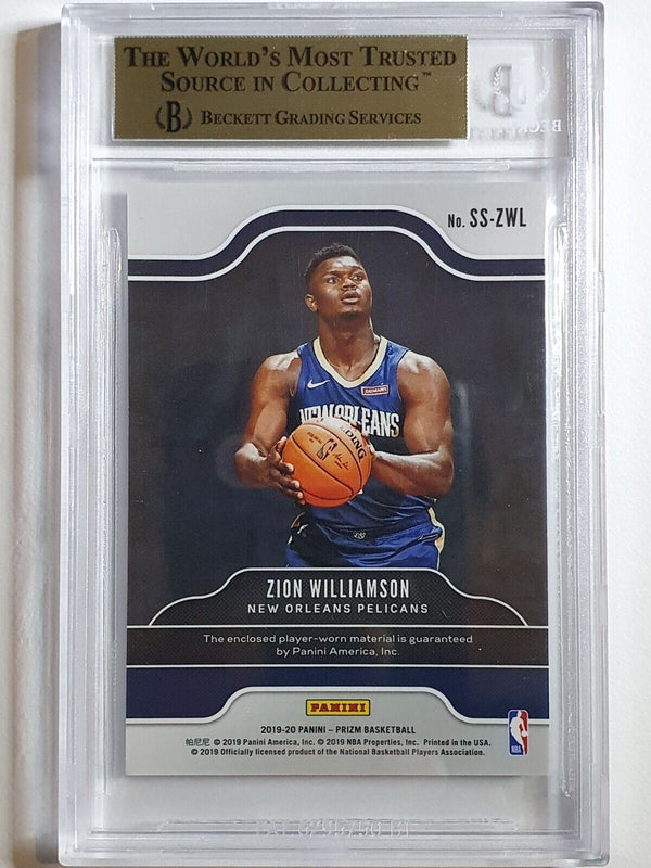 2019 Prizm Zion Williamson Rookie #PATCH Sensational Swatches Jersey - BGS 9.5