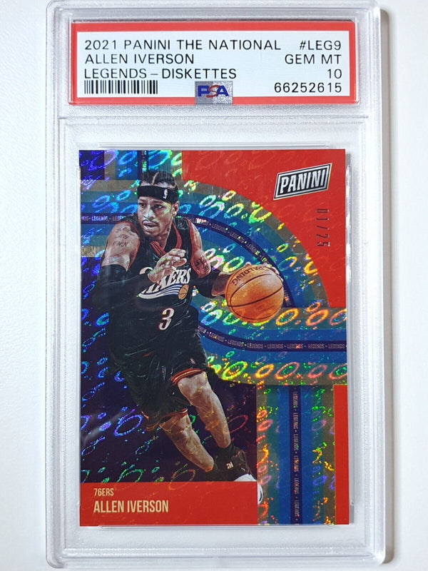 2021 The National Allen Iverson #LEG9 LEGENDS /25 Holo - PSA 10 (POP 2)