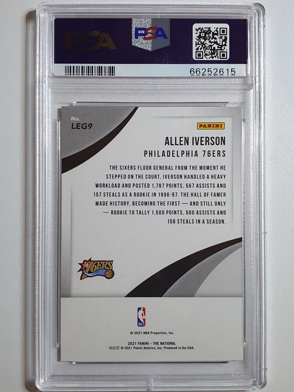 2021 The National Allen Iverson #LEG9 LEGENDS /25 Holo - PSA 10 (POP 2)