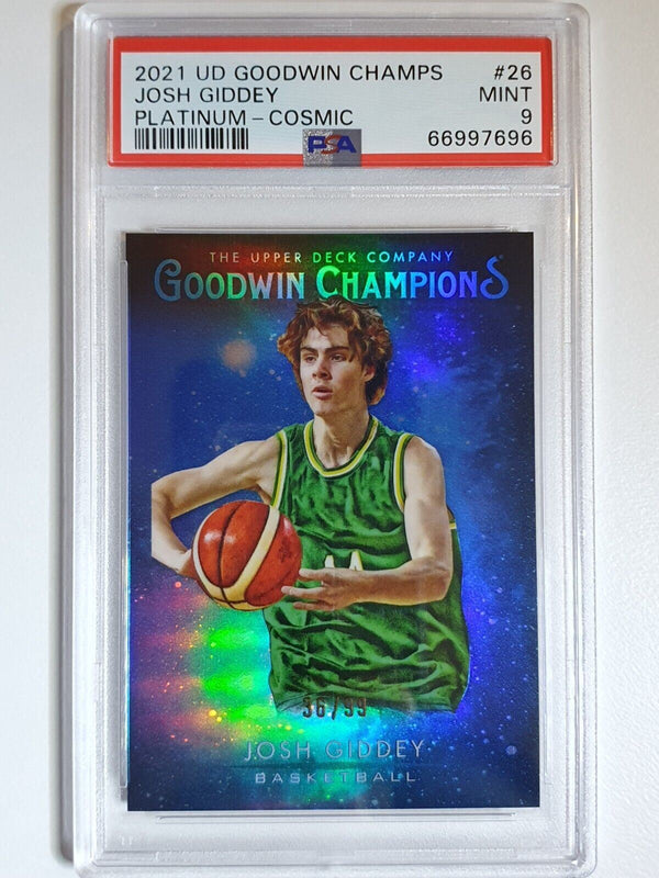 2021 Upper Deck Josh Giddey Rookie #26 COSMIC /99 Holo Goodwin Champions - PSA 9