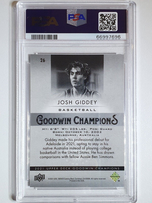 2021 Upper Deck Josh Giddey Rookie #26 COSMIC /99 Holo Goodwin Champions - PSA 9