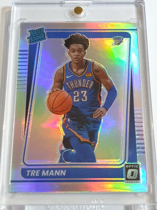 2021 Tre Mann Rookie Court Kings Auto + Optic Silver Holo RCs - OKC Thunder