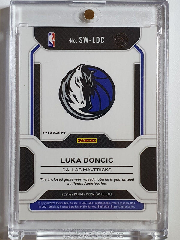 2021 Prizm Luka Doncic #PATCH ORANGE CRACKED ICE Game Worn Jersey - Rare