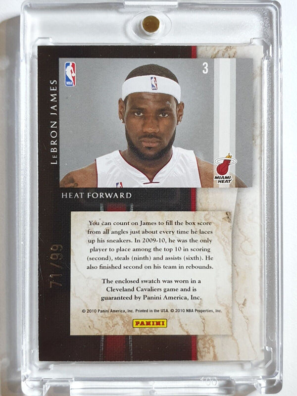 2010 Panini Limited LeBron James #PATCH HOLO /99 Game Worn Jersey - Rare