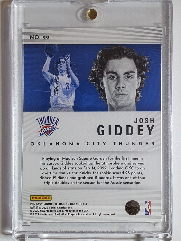 2021 Illusions Josh Giddey Rookie #29 Intriguing Players RC - Ready to Grade