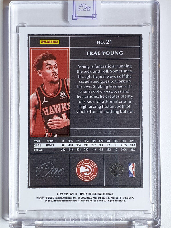 2021 Panini One and One Trae Young #21 HOLO /99 - Panini Sealed