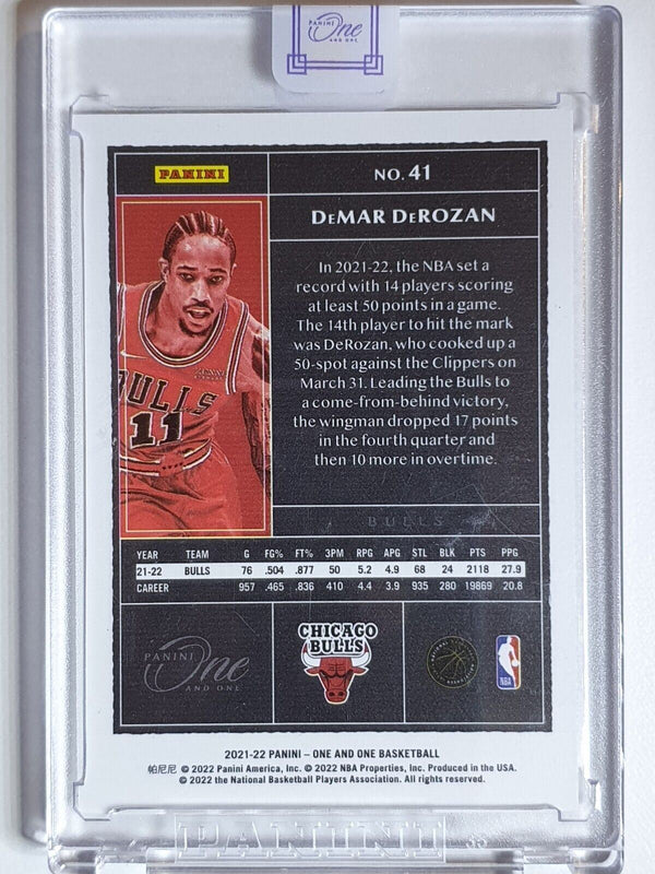 2021 Panini One and One DeMar DeRozan #41 HOLO /99 - Panini Sealed