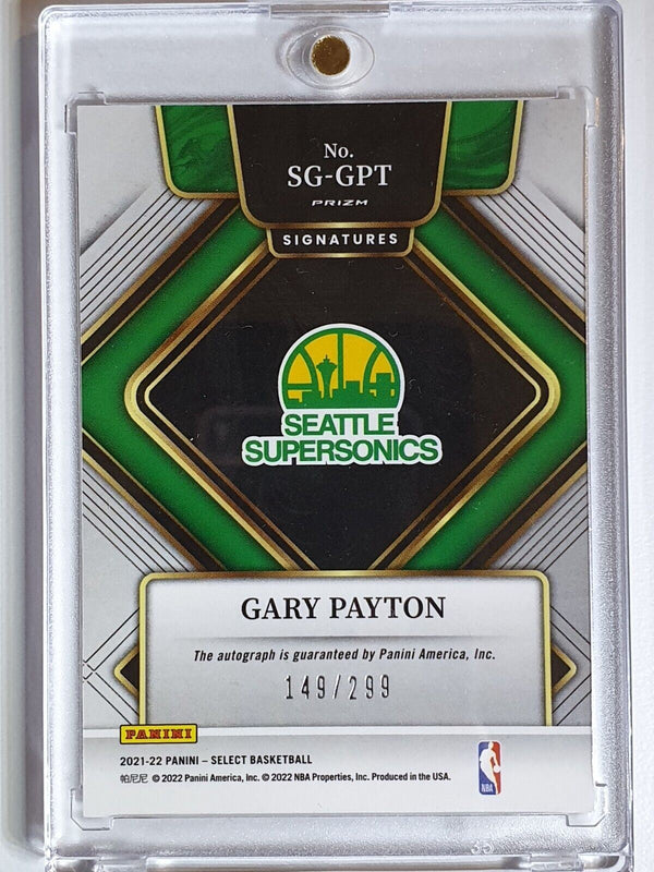 2021 Panini Select Gary Payton #AUTO HOLO /299 Signatures - Ready to Grade