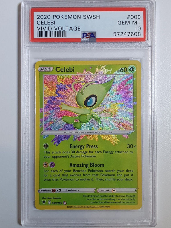 2020 Pokemon Celebi 009/185 AMAZING RARE Vivid Voltage - PSA 10