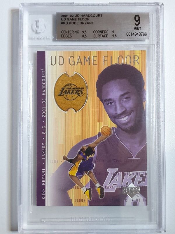 2001 Upper Deck Hardcourt Kobe Bryant #GAME FLOOR - BGS 9 (POP 5)