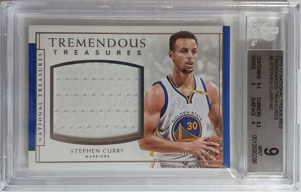 2016 National Treasures Stephen Curry #PATCH /60 Game Worn Jersey - BGS 9