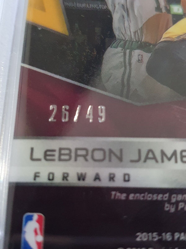 2015 Spectra LeBron James #PATCH BLUE HOLO /49 Jersey - PSA 9 (POP 1)