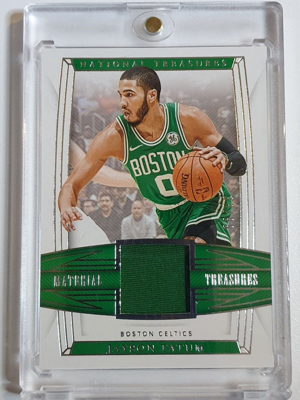 2019 Panini National Treasures Jayson Tatum #PATCH /99 Game Worn Jersey - Rare