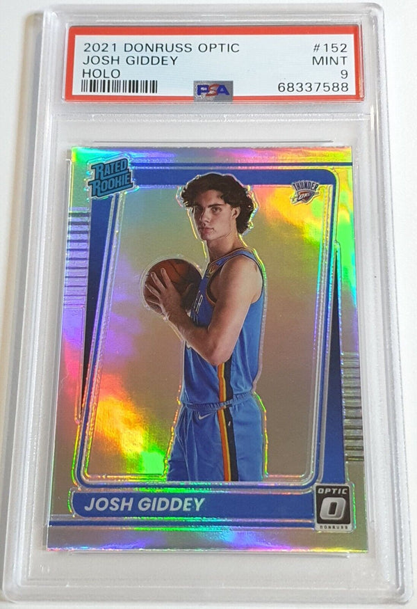 2021 Donruss Optic Josh Giddey Rookie #152 SILVER Holo RC - PSA 9 (LOW POP)