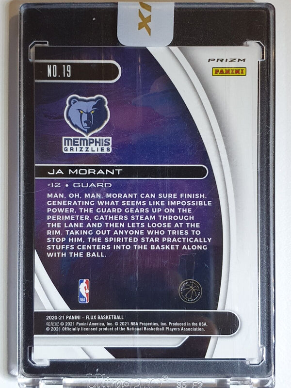 2020 Flux Ja Morant #19 TITAN SILVER Uncirculated Encased - Panini Sealed