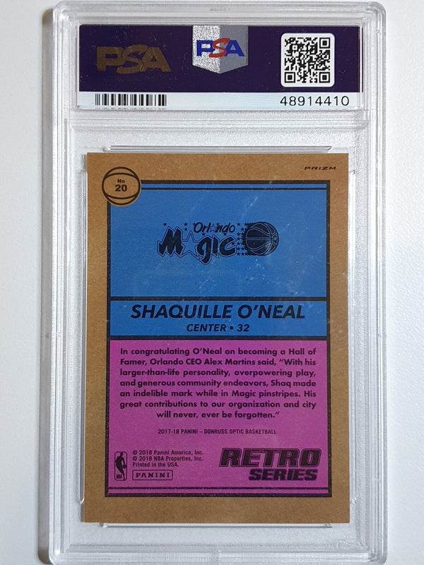 2017 Donruss Optic Shaquille O'Neal #20 Silver Holo - PSA 9 (POP 6)