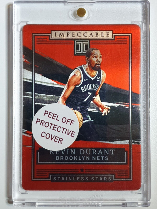 2021 Impeccable Kevin Durant #8 STAINLESS STARS RED - Ready to Grade