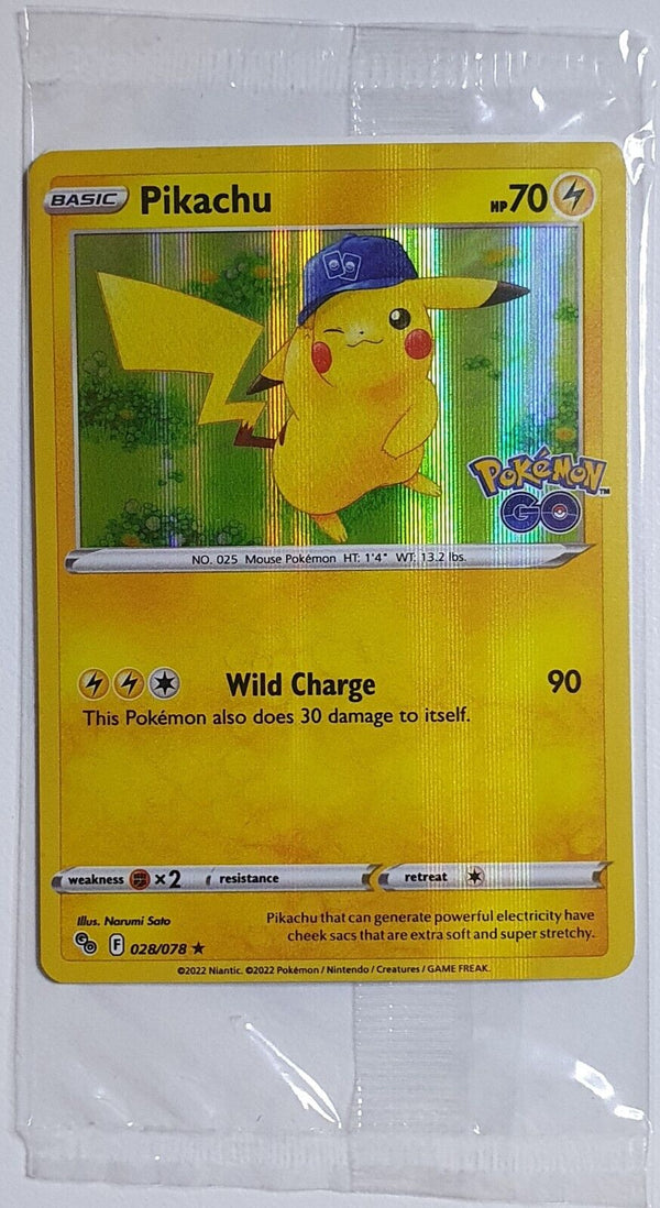 2022 Pokemon Go Pikachu 028/078 HOLO Promo - Factory Sealed