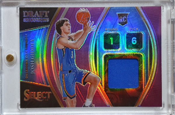 2021 Select Josh Giddey Rookie #PATCH /99 PURPLE Holo Draft Selection - Rare