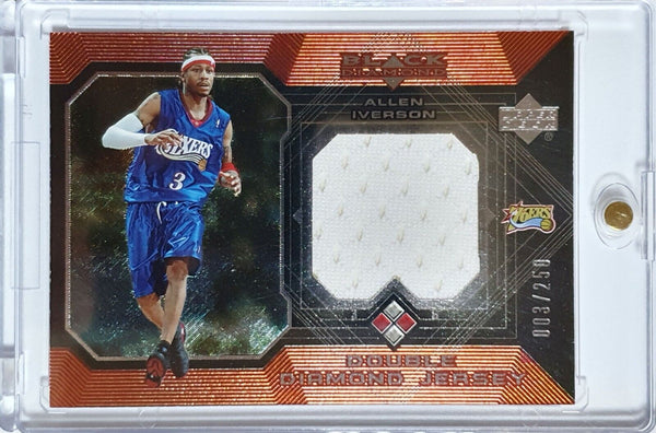 2005 Upper Deck Allen Iverson #PATCH /250 BLACK DIAMOND Game Worn Jersey