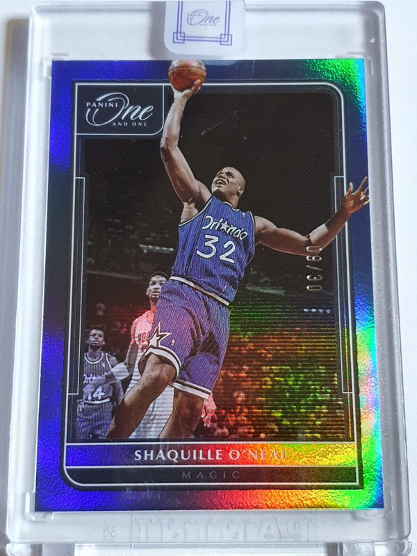 2021 Panini One and One Shaquille O'Neal #163 BLUE /30 Holo - Panini Sealed