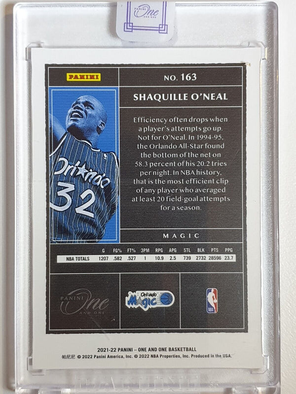 2021 Panini One and One Shaquille O'Neal #163 BLUE /30 Holo - Panini Sealed