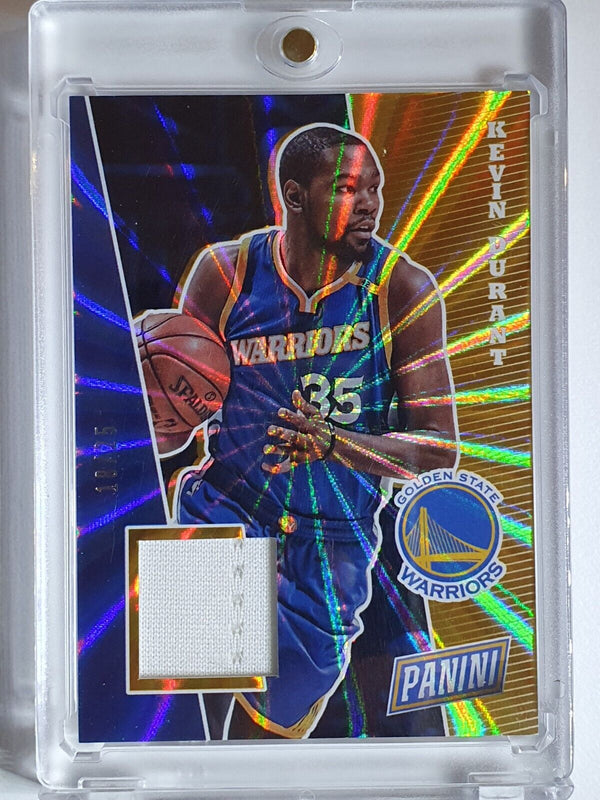 2017 Panini Kevin Durant #PATCHES RAINBOW SPOKES /25 Prizm Game Worn Jersey