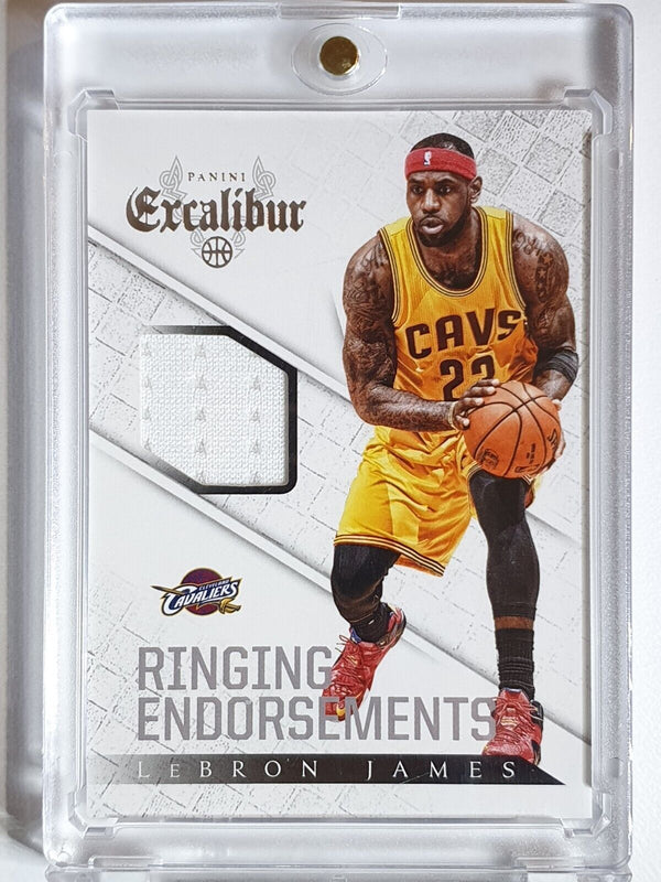 2014 Excalibur LeBron James #PATCH Ringing Endorsements Game Worn Jersey - Rare