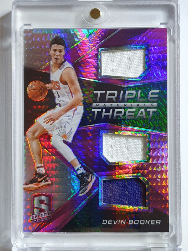 2016 Panini Spectra Devin Booker #PATCH PINK /49 TRIPLE Game Worn Jerseys - Rare