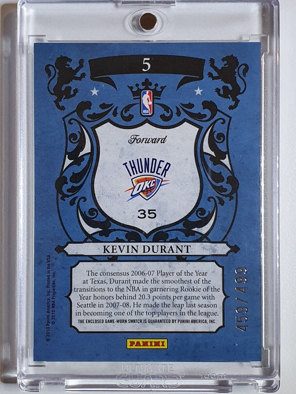 2010 Crown Royale Kevin Durant #PATCH /499 Game Worn Jersey Die Cut - Rare