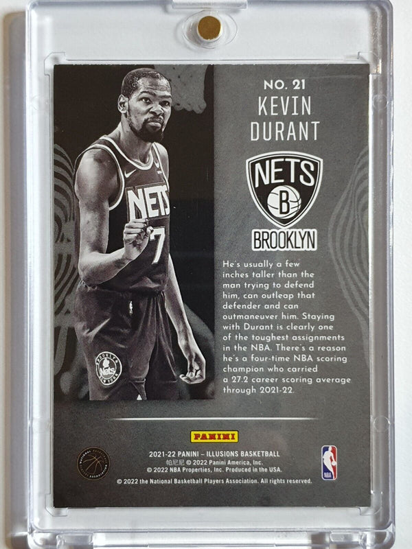 2021 Panini Illusions Kevin Durant #21 CRACKED ICE TOUGH CASE HIT - Rare