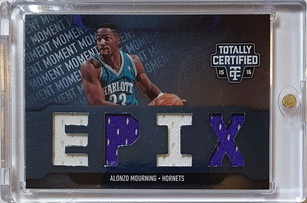 2015 Totally Certified Alonzo Mourning #PATCH EPIX /99 QUADRUPLE Jerseys - Rare