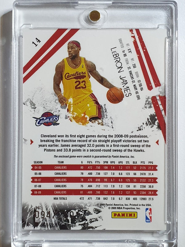 2009 Panini Rookies & Stars LeBron James #PATCH /250 Game Worn Jersey - Rare