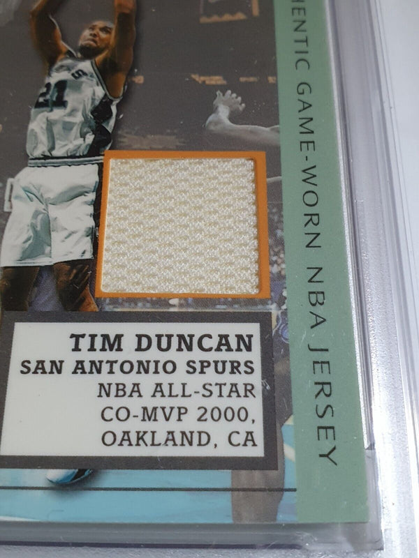 2002 Topps Tim Duncan #PATCH Game Worn Jersey Slam Duncan - PSA 9 (POP 3)