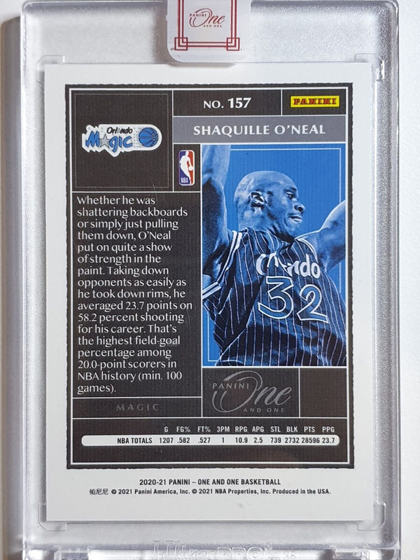 2020 Panini One and One Shaquille O'Neal #157 BLUE /30 Holo - Panini Sealed