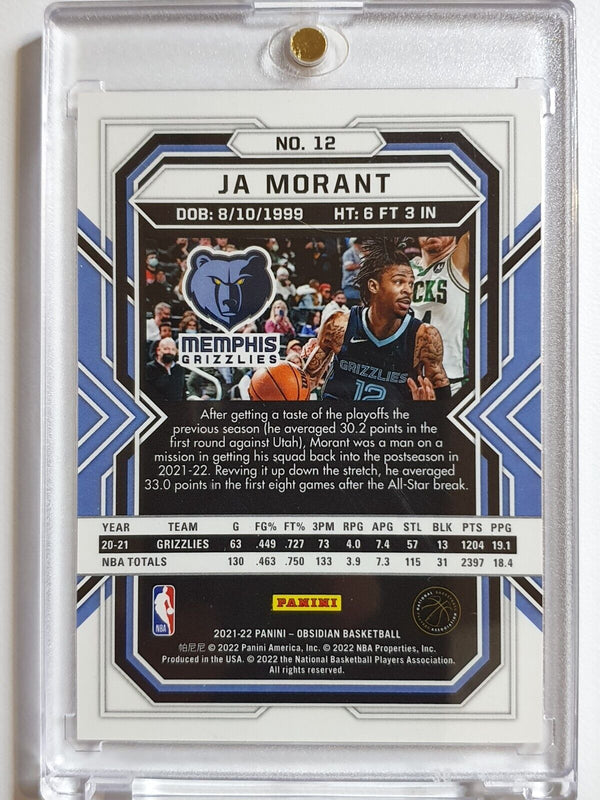 2021 Panini Obsidian Ja Morant #12 RED FLOOD - Ready to Grade