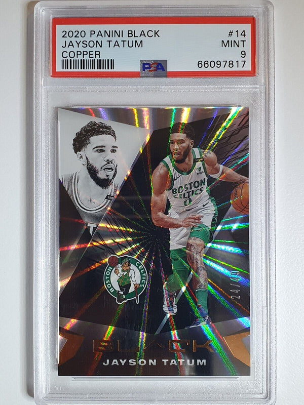 2020 Panini Black Jayson Tatum #14 COPPER Prizm /49 - PSA 9 (POP 2)