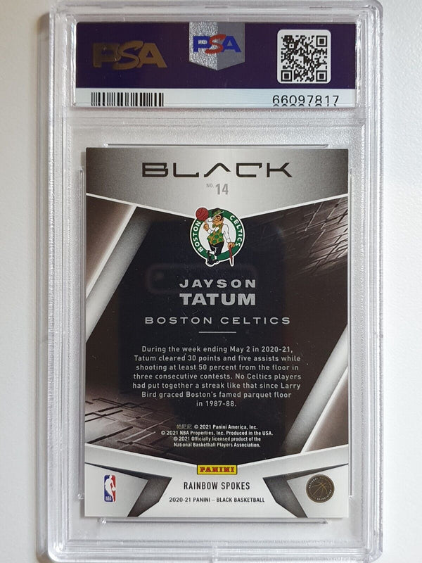 2020 Panini Black Jayson Tatum #14 COPPER Prizm /49 - PSA 9 (POP 2)