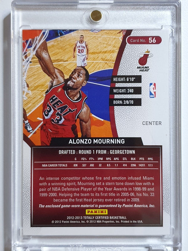 2012 Totally Certified Alonzo Mourning #PATCH BLUE Prizm /99 Game Worn - Rare