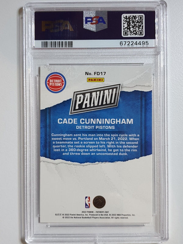 2022 Panini Cade Cunningham Rookie SILVER HOLO /199 - PSA 9 (POP 3)