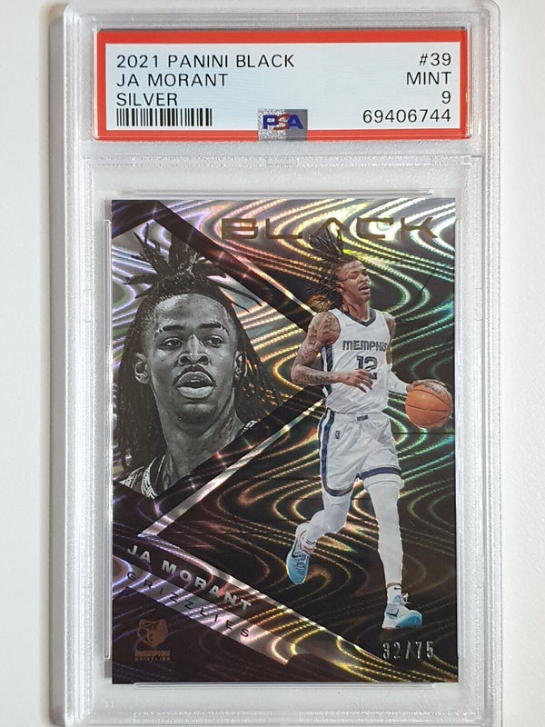 2021 Panini Black Ja Morant #39 SWIRLORAMA Prizm /75 - PSA 9 (POP 1)