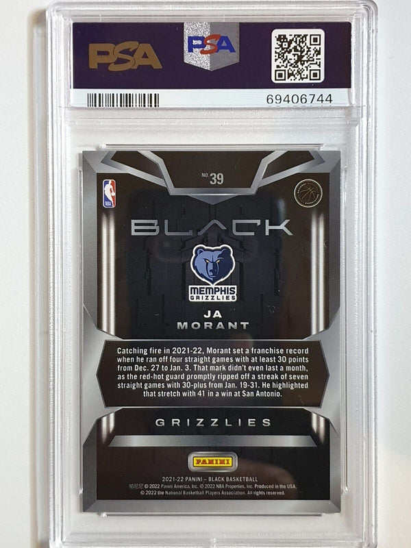 2021 Panini Black Ja Morant #39 SWIRLORAMA Prizm /75 - PSA 9 (POP 1)