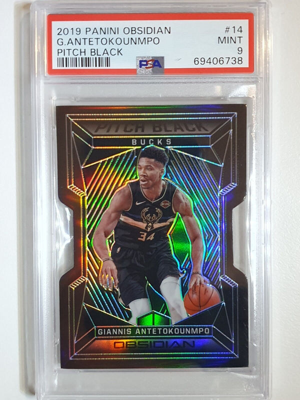 2019 Obsidian Giannis Antetokounmpo #14 ELECTRIC ETCH /99 - PSA 9 (POP 4)